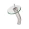 Novatto FALLS Single Lever Waterfall Vessel Faucet, Brushed Nickel/ Clear Glass GF-001BN-C - alternate 1